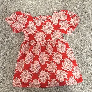 Janie and Jack Red and White Puff Sleeve Sundress